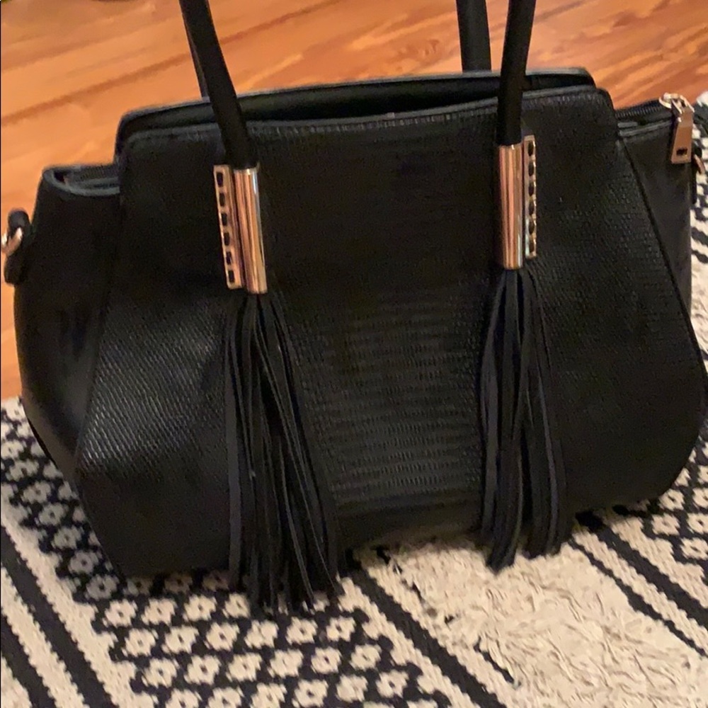 large black shoulder bag!